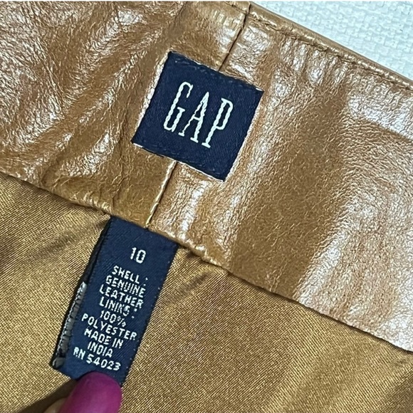 GAP LEATHER Light Brown Lined Skirt • 10 - Picture 3 of 4